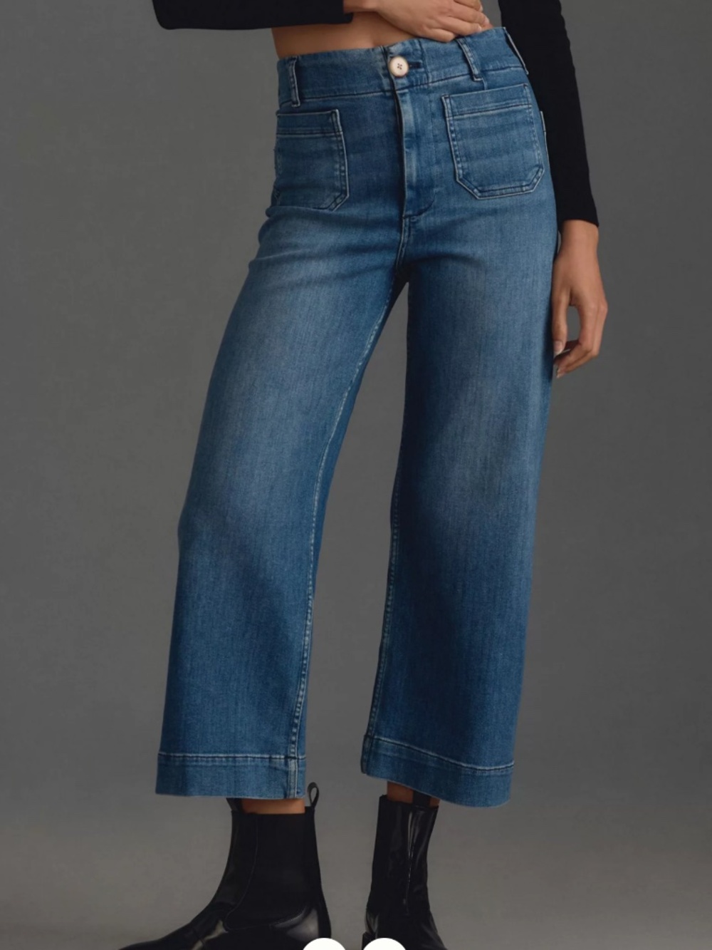 Maeve Colette High-Rise Wide-Leg Cropped Jeans - Picture 11 of 13